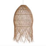 LAMPARA TECHO RATAN 50X50X95 NATURAL MARRON