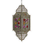 LAMPARA TECHO METAL ACRILICO 29X26X60 DORADO