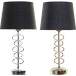 LAMPARA SOBREMESA METAL POLIESTER 25X25X48 DORADO - Imagen 3