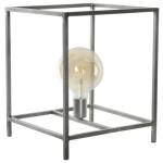 LAMPARA SOBREMESA METAL 33X33X40 GRIS OSCURO