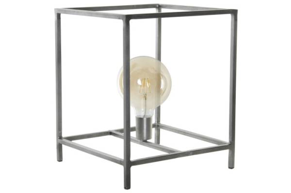 LAMPARA SOBREMESA METAL 33X33X40 GRIS OSCURO