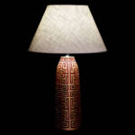 LAMPARA SOBREMESA RESINA 40X40X63 ORIEN DORADO
