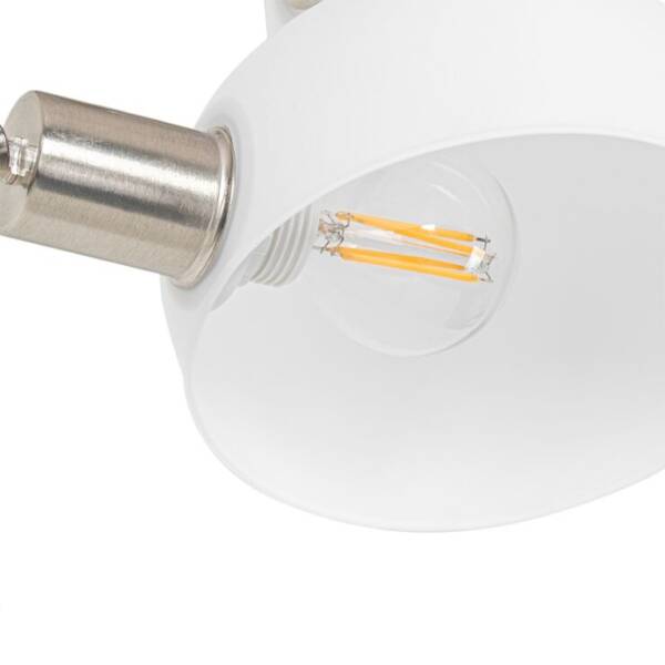 LAMPARA PIE ACERO CRISTAL 48X50X195 CROMADO BLANCO - Imagen 8