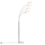 LAMPARA PIE ACERO CRISTAL 48X50X195 CROMADO BLANCO - Imagen 6