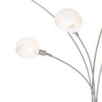 LAMPARA PIE ACERO CRISTAL 48X50X195 CROMADO BLANCO - Imagen 4