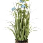 PLANTA PVC PORCELANA 20X20X78 HORTENSIA AZUL