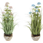 PLANTA PVC PORCELANA 20X20X78 HORTENSIA AZUL - Imagen 2