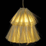 LAMPARA TECHO METAL JUTE 30X30X35 NATURAL - Imagen 2
