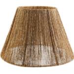 PANTALLA JUTE METAL 39,5X39,5X27 NATURAL MARRON