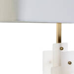 LAMPARA SOBREMESA METAL MARMOL 48X26X82 DORADO - Imagen 4