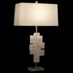 LAMPARA SOBREMESA METAL MARMOL 48X26X82 DORADO - Imagen 6