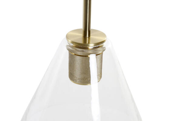 LAMPARA TECHO CRISTAL METAL 20X20X28 TRANSPARENTE - Imagen 3