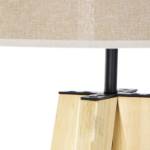 LAMPARA DE PIE MADERA POLIESTER 40x40x148 NATURAL - Imagen 3