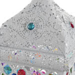LAMPARA SOBREMESA METAL ACRILICO 18X18X46 BLANCO - Imagen 4