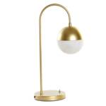 LAMPARA SOBREMESA METAL CRISTAL 18X30X54 BOLA