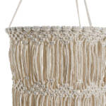 PANTALLA ALGODON MACRAME 30X30X56 NATURAL CREMA - Imagen 3