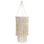 PANTALLA ALGODON MACRAME 30X30X56 NATURAL CREMA