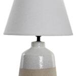 LAMPARA SOBREMESA PORCELANA 30X30X44 BLANCA/VEIG