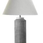 LAMPARA SOBREMESA RESINA 45X45X73 ACABADO NEGRO