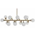 DESCRIPCIÓN: LAMPARA TECHO ALUMINIO CRISTAL 16 BOLAS 93X27X66 CM.